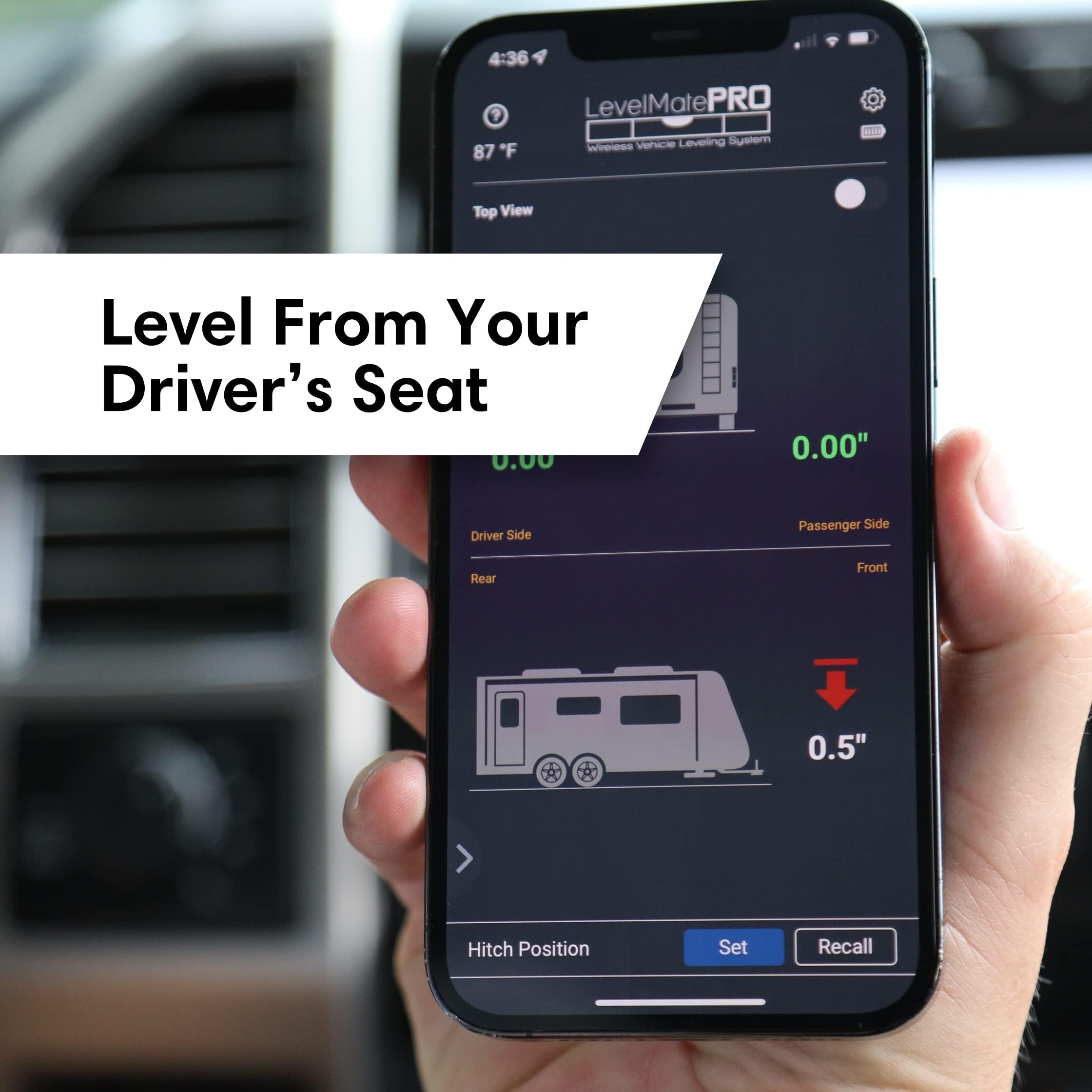 LogicBlue Technology LevelMatePRO Wireless Campervan Leveller, Caravan Accessory for Levelling, Motorhomes Essential, Effortless Setup for Phones with App, Apple Watch Compatible