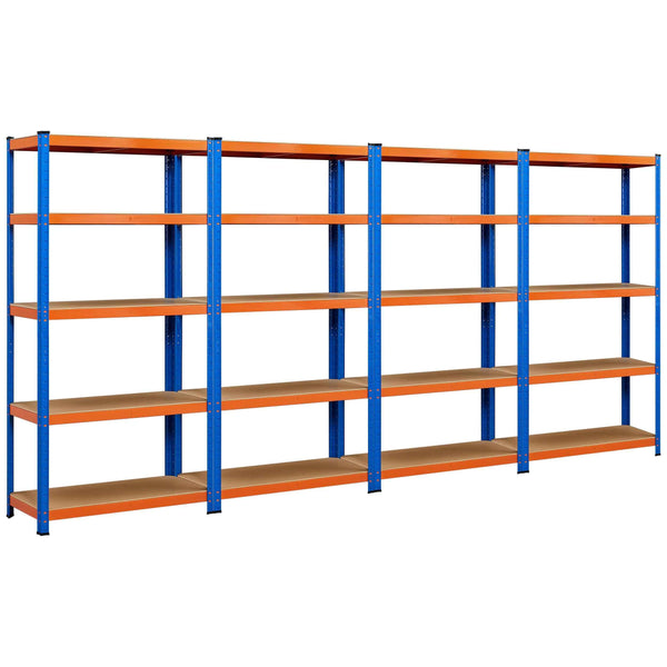Yaheetech Garage Shelving Units - 5 Tier Heavy Duty Rack for Storage Metal Utility Shelves,180cm x 90cm x 40cm,175KG Per Shelf,Blue