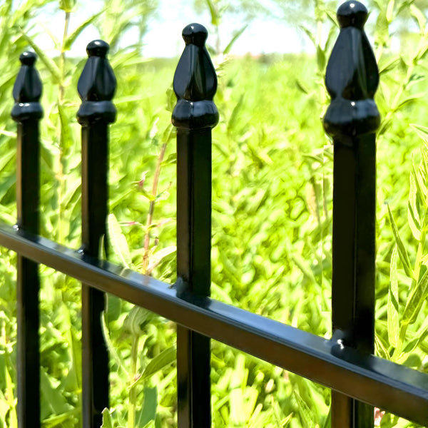 Thealyn Metal Garden Fence Decorative Fence 71cm High x 56cm Wide (5 Panels, Total Length 2.75m) No Dig Fence Border Fence Dog Fence Landscape Fencing