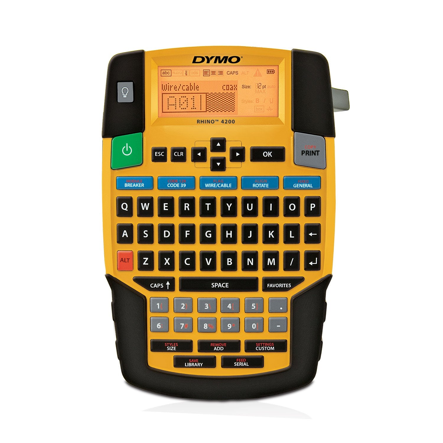 DYMO Rhino 4200 Industrial Label Maker | QWERTY Keyboard & Time-Saving Hot Keys | Durable Label Printer for Job Sites and Heavy-Duty Labelling Jobs