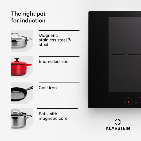 Klarstein Induction Hob, 7000W Electric Hobs Induction Cooker, 4 Ring Electric Pan Hob, Built-In Table Top Cookers w/ 4 Hobs, Touch Control, Inductions Heater Cooktops, Hot Plates for Cooking