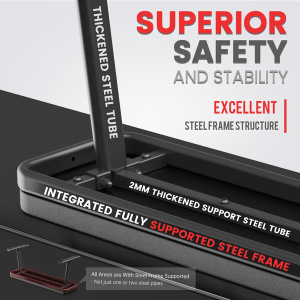 PASYOU PW100 Weight Bench, Heavy Duty Workout Bench with Max Load 660KG, 90MM Thickness Pad & Adjustable Foot Caps, Weight Bench for Home Gym Weight