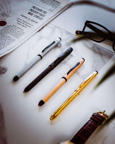 CROSS Tech3+ Satin Black Multi-Function Ballpoint Pen with Stylus incl. Premium Gift Box – Refillable Ballpen & Pencil