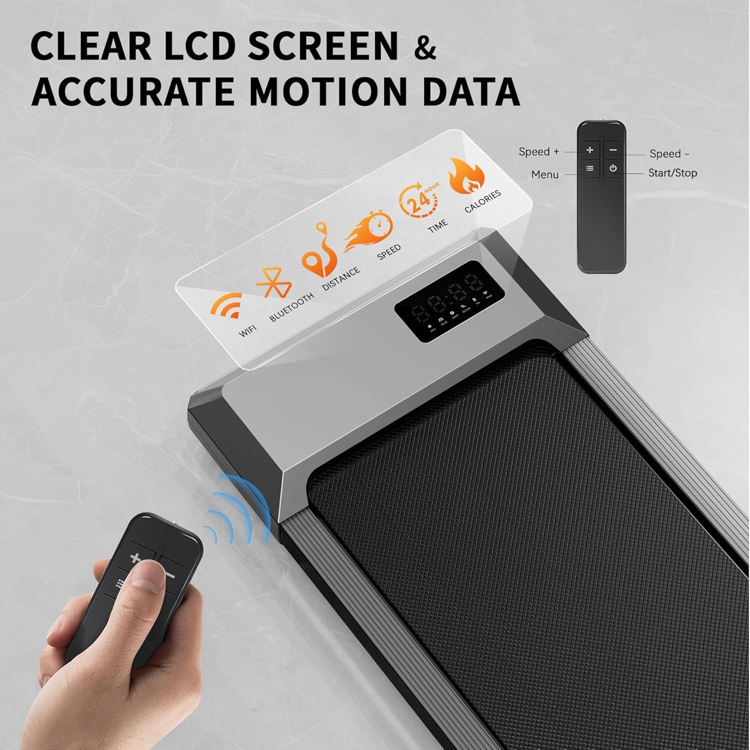 Superun Walking Pad Raceable 2.5HP APP Control Under Desk Treadmill 136KG Capacity Portable Walking Machine for Home with Training Courses and Multi-Runner Races