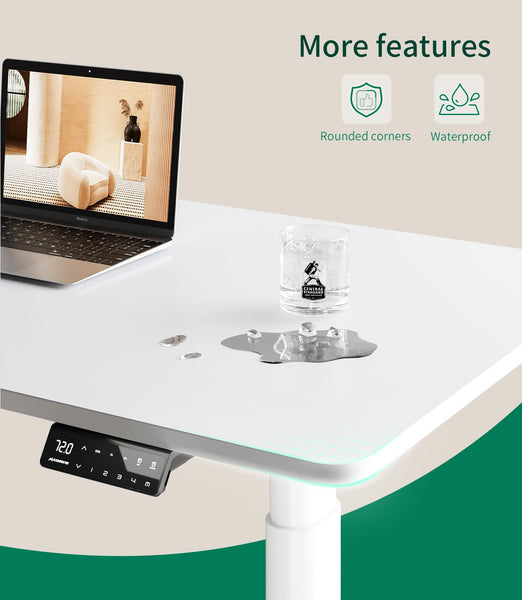 MAIDeSITe Table Top,Desktop for Height Adjustable Electric Standing Desk,120 * 60 * 2.5 cm