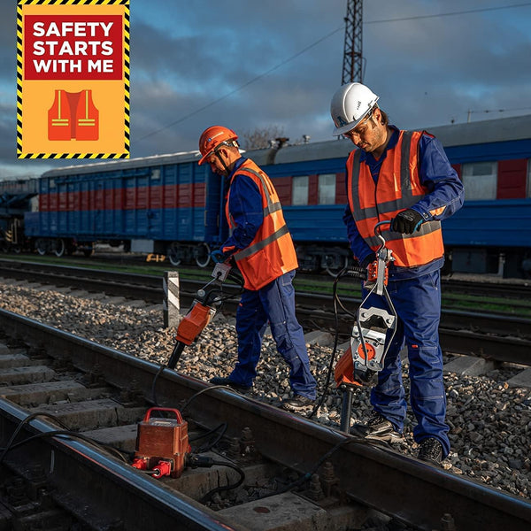 Hi Vis Vests for Women Men High Visibility Reflective Safety Security Vest with Pockets Zipper Front Meets ANSI/ISEA Standards（3X-Large,Orange(mesh))