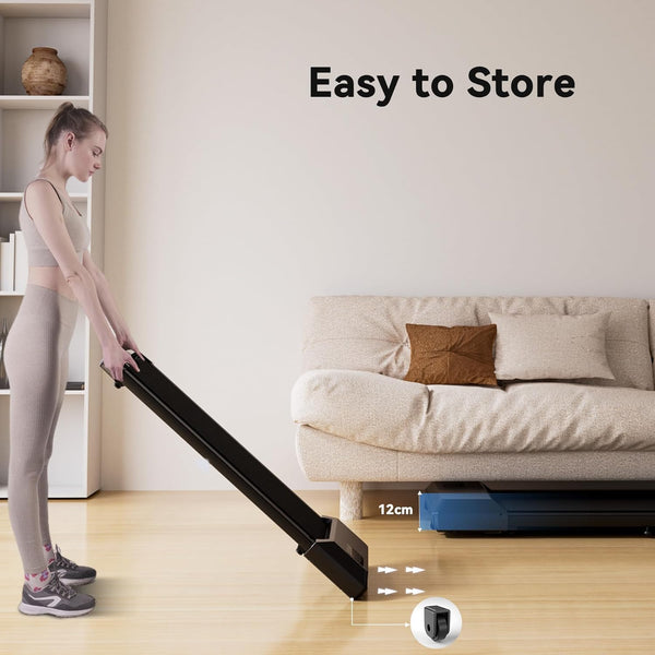 Superun Walking Pad Raceable 6% Incline 2.5HP Under Desk Treadmill 136KG Capacity MAX 110CM Foldable Treadmill APP Control Portable Walking Machine for Home with Training Courses & Multi-Runner Races