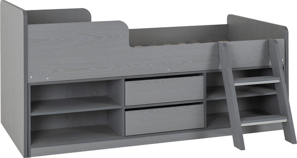 Seconique Felix 3' Single Low Sleeper Bed in Grey