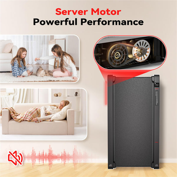 Sperax 4 in 1 Vibration Walking Pad, Portable Under Desk Treadmill, with Vibration Mode & APP Remote, Black RM02 with 5% and 10% Incline