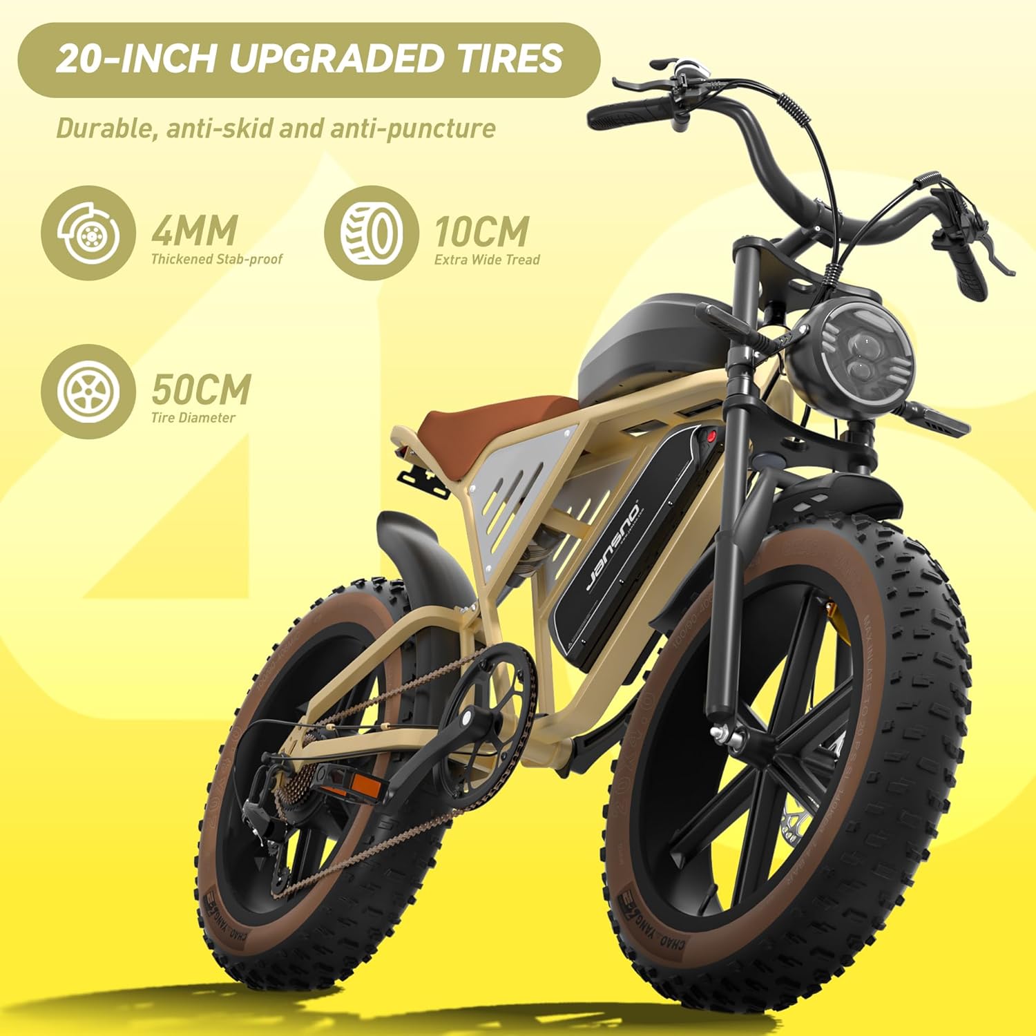 X70 Adult E-Bike with 65 Nm Motor, 120 miles of range,48V/34Ah Newly Upgraded Dual Battery, 20’ x 4.0 All Terrain Wide Tyre E-Bike with Unlockable Multiple Performance Modes,CE certification