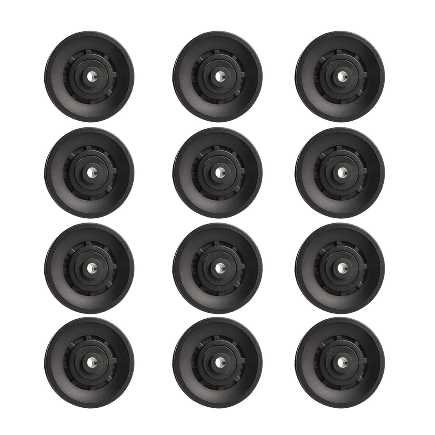 Topfinder 90mm Universal Bearing Pulley Wheel for Gym Fitness Equipment Cable Machine Wearproof Spare Part (12Pcs)