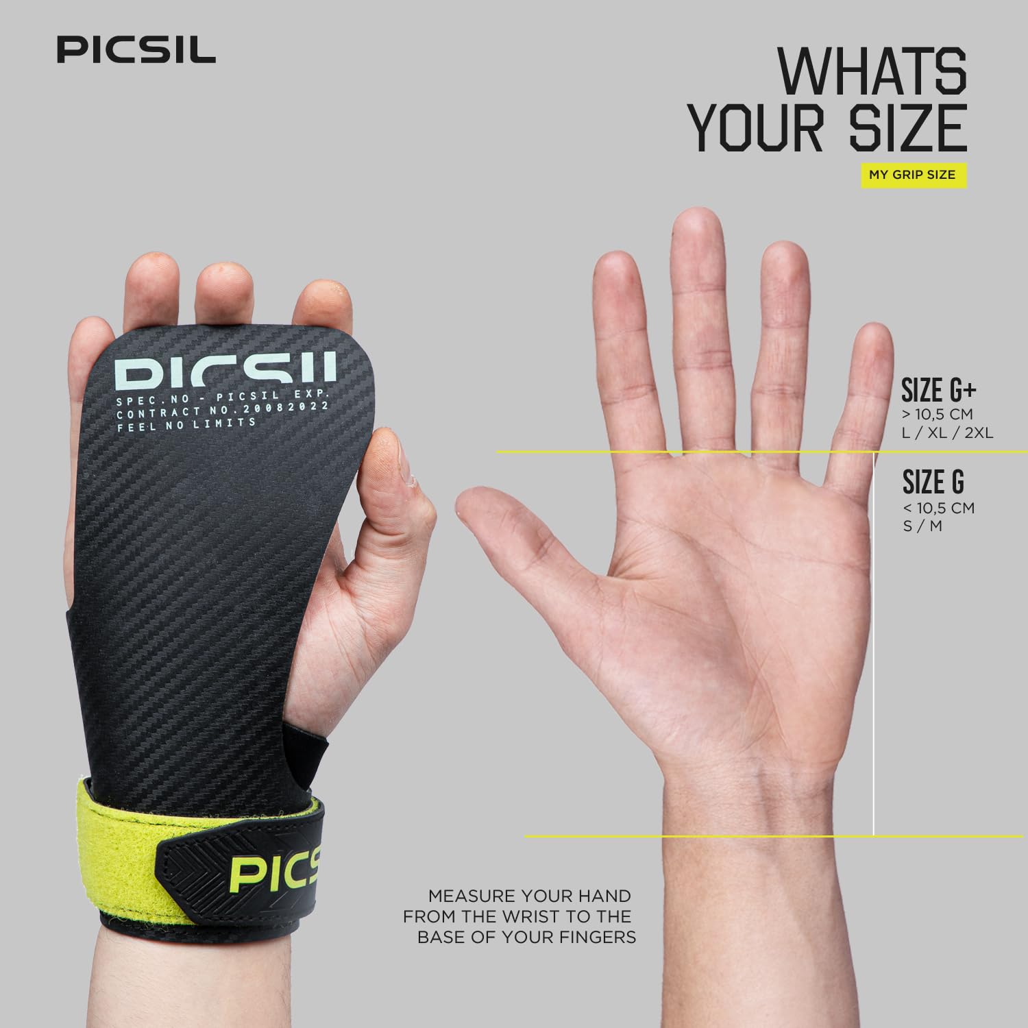 PICSIL Hawk Hand Grips Without Magnesium, Holeless Grips, Versatile Grips for Cross Training Athletes, Gymnastics, Gym, Boxing, Weightlifting, Greater