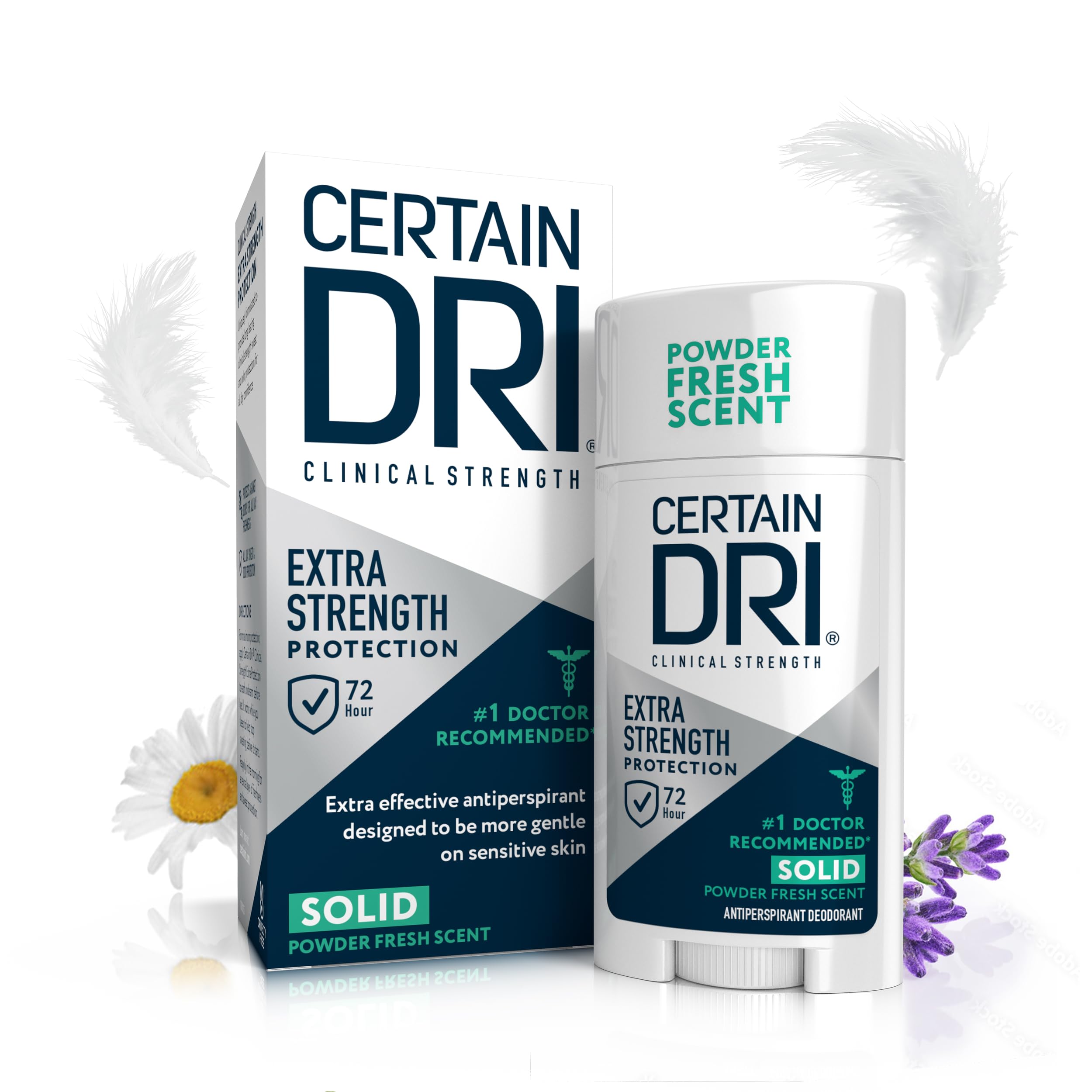 Certain Dri Antiperspirant Deodorant | Extra Strength Clinical | All Day Protection Against Odor and Sweating | Solid | 1.7 oz.