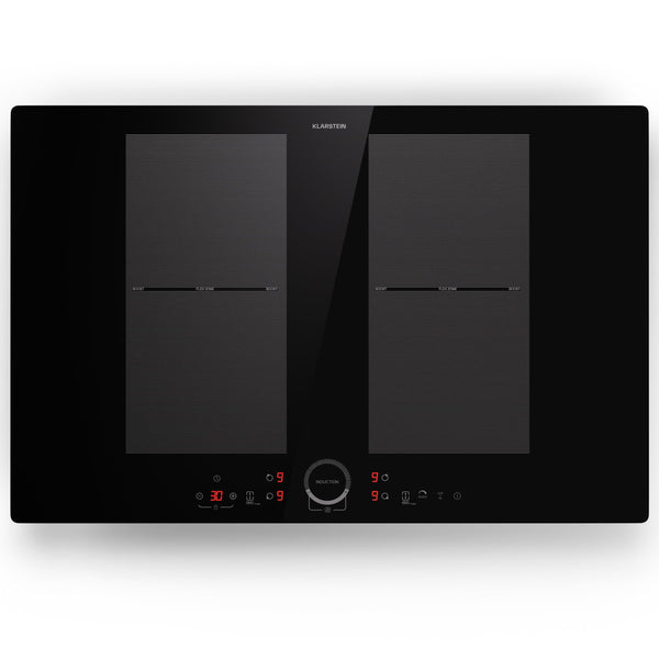 Klarstein Induction Hob, 7000W Electric Hobs Induction Cooker, 4 Ring Electric Pan Hob, Built-In Table Top Cookers w/ 4 Hobs, Touch Control, Inductions Heater Cooktops, Hot Plates for Cooking