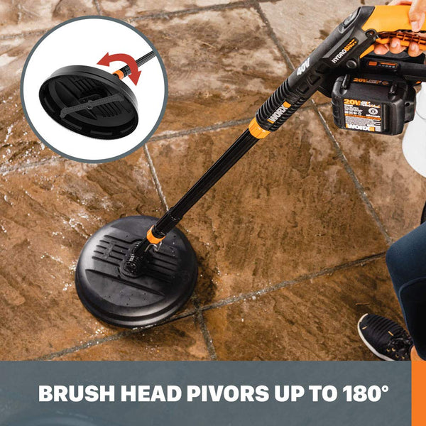WORX WA1800 Hydroshot Surface Cleaner Attachment, Black
