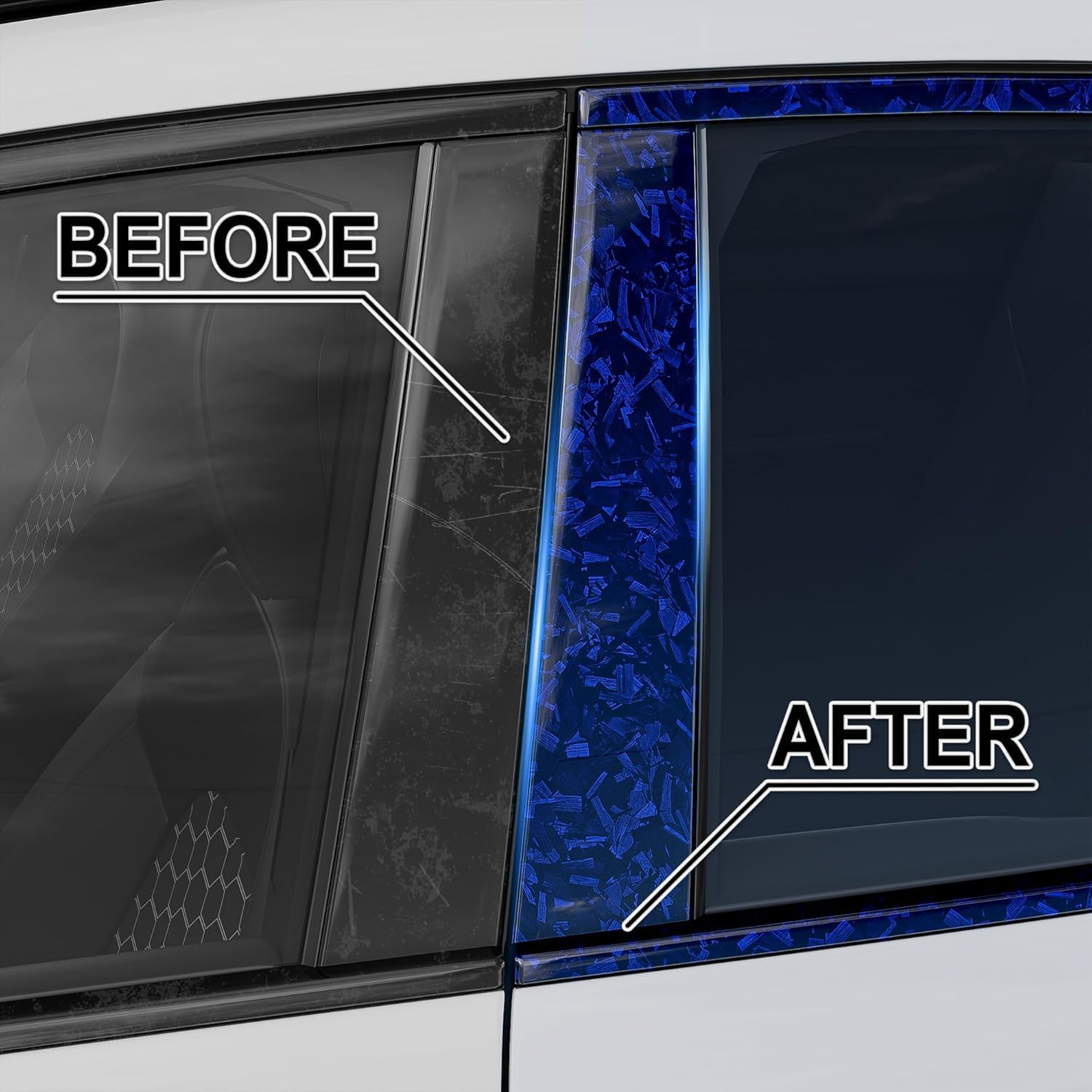 Purple Forged Carbon Fiber Vinyl Wrap, Foneso Self Adhesive Film, High Glossy Car Wrap Roll, Auto Interior Stickers Sheets Films Wraps Without Bubble for DIY Use 1ft x 5ft