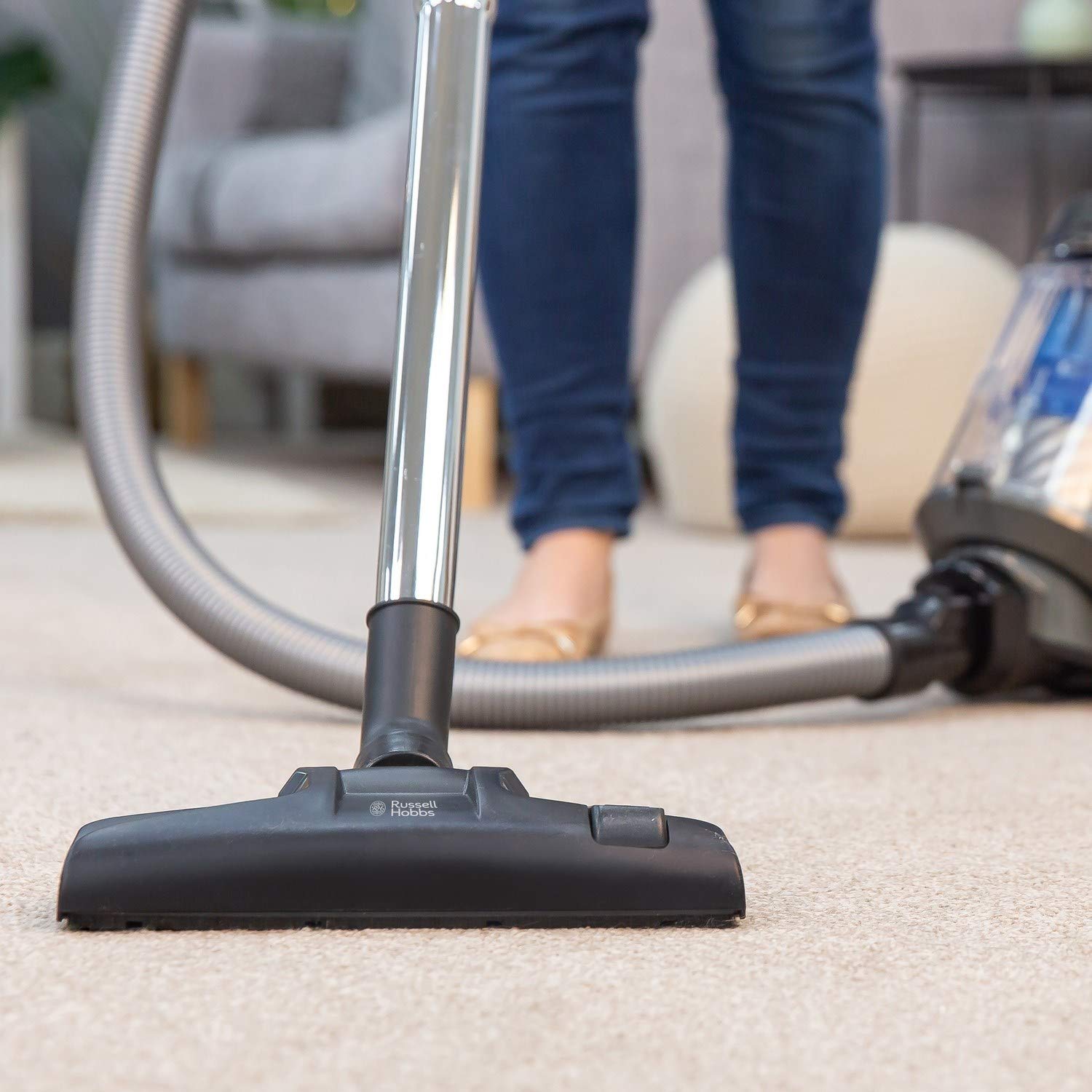 Russell Hobbs Multi Cyclonic Cylinder Vacuum Cleaner TITAN2 3 Litre Grey & Blue with 3 in 1 Multi-Tool, Triple Dust Lock 700W High Efficiency Motor, 2