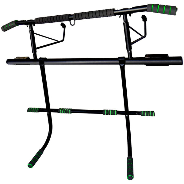 RPM Power Door Pull Up Bars - Heavy Duty Door Pull Up/Chin Up/Dip Station for Door Frames & Floor Exercises (EVO Pull Up Bar & Dip Station)