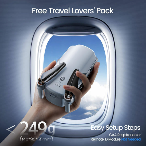 Holy Stone HS360D GPS Drones with 4K Camera for Adults, 249g Foldable RC Quadcopter with 80-Min Flight Time, 6KM Image Transmission, Follow Me, Auto Return, Upgraded HS360S for Beginners