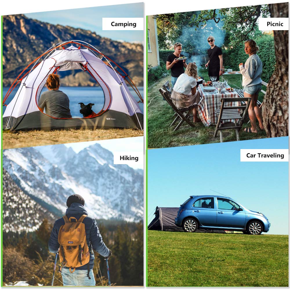 Deeplee Camping Mat, Self Inflatable Sleeping Mat with Pillow, Ultralight Camping Bed Camping Roll Mat Sleeping Pad for Outdoor Backpacking, Camping, Hiking