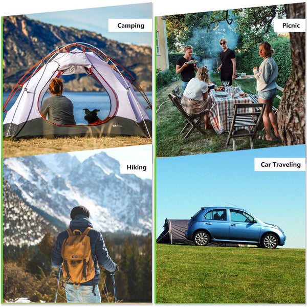 Deeplee Camping Mat, Self Inflatable Sleeping Mat with Pillow, Ultralight Camping Bed Camping Roll Mat Sleeping Pad for Outdoor Backpacking, Camping, Hiking