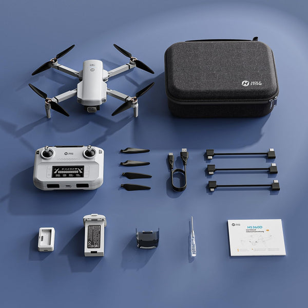 Holy Stone HS360D GPS Drones with 4K Camera for Adults, 249g Foldable RC Quadcopter with 80-Min Flight Time, 6KM Image Transmission, Follow Me, Auto Return, Upgraded HS360S for Beginners