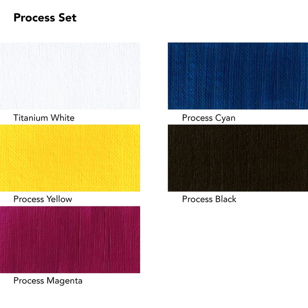 Daler-Rowney System3 150ml Acrylic Paint Process Set, 5 x Assorted Vibrant Colours, Multi-Surface, Ideal for Professional Artists & Students