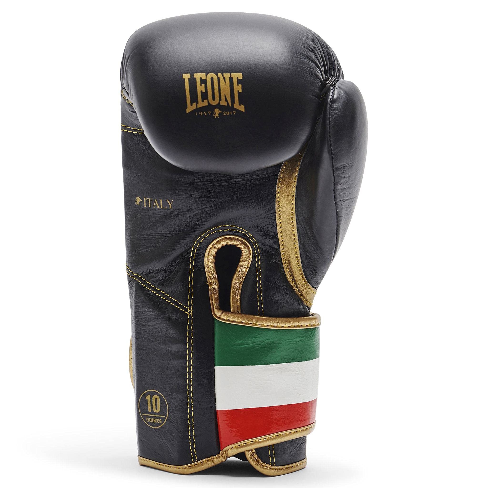 LEONE 1947, Boxing Gloves, Unisex Adult, Black, 12 OZ, GN039