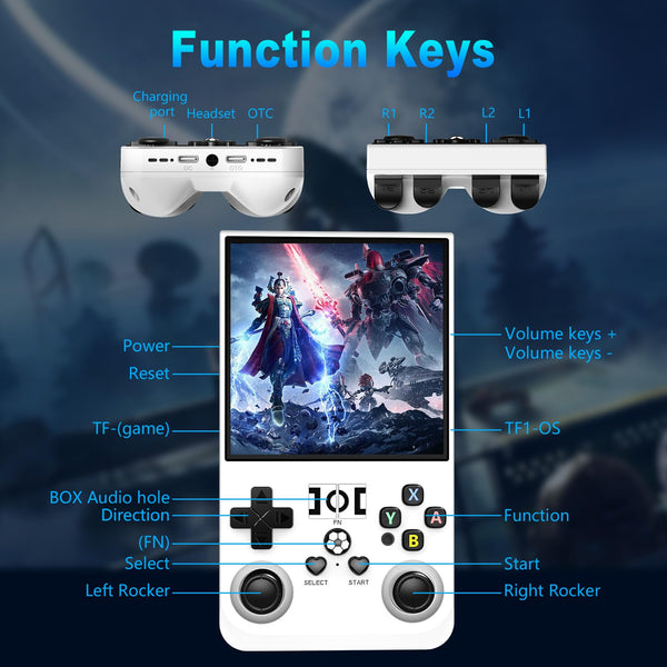 2025 New Upgrade R36MAX Retro Handheld Game Console with 64GB Built-in 18000+ Classic Games, Portable Video Gaming Console Linux System 4.0 Inch IPS Screen, 4000mAh Rechargeable Battery-Black