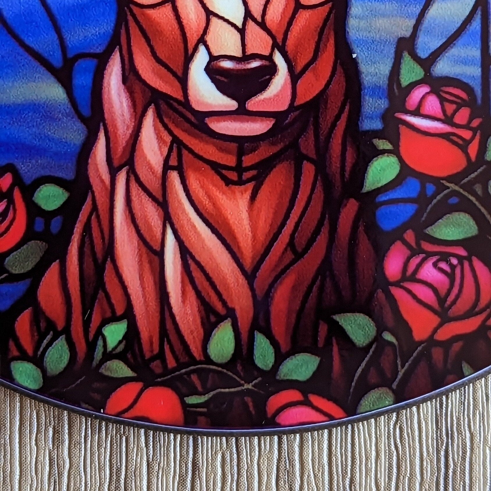 Majestic Stag – Stained Glass Effect Circular Drinks Coaster