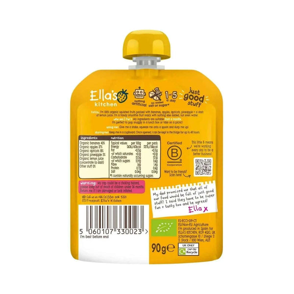 Ella's Kitchen Smoothie The Yellow One Baby Food Pouch 6+ months 90g