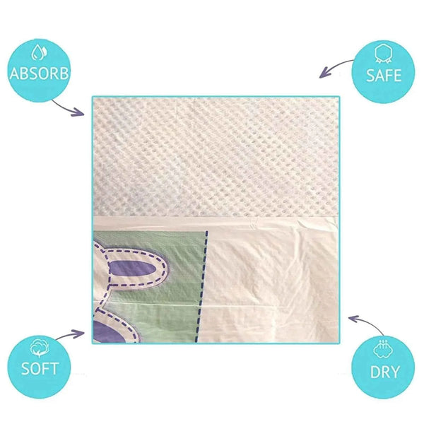 baby me Super Thin Baby Nappy Changing Mats 60x90cm - 40 pcs