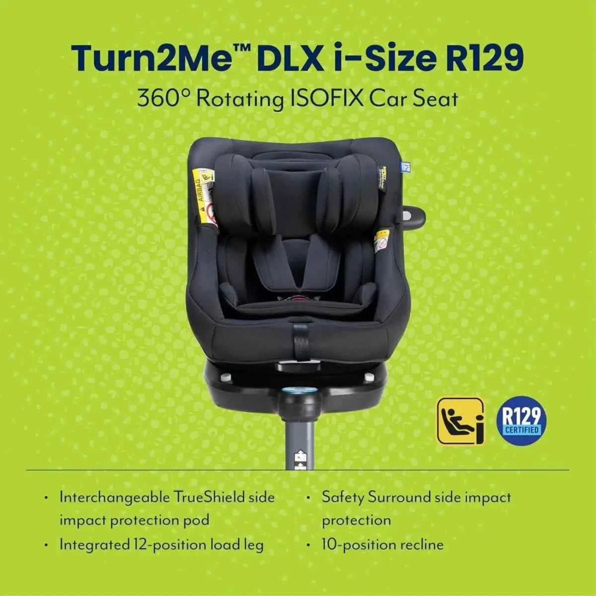 Graco Turn2Me DLX i-Size R129 Car Seat - Midnight