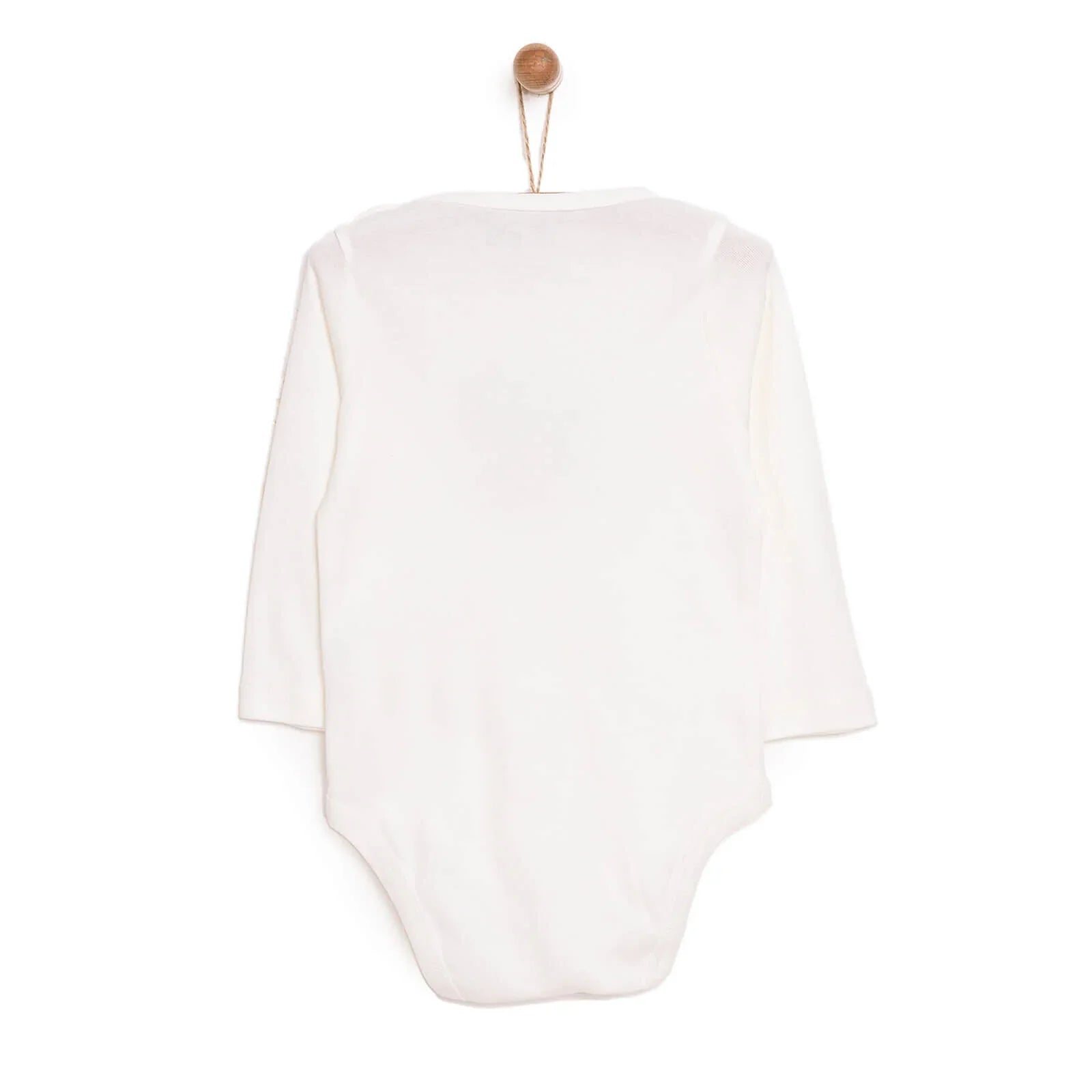 HelloBaby Baby Boy Long Sleeve Bodysuit - Beige