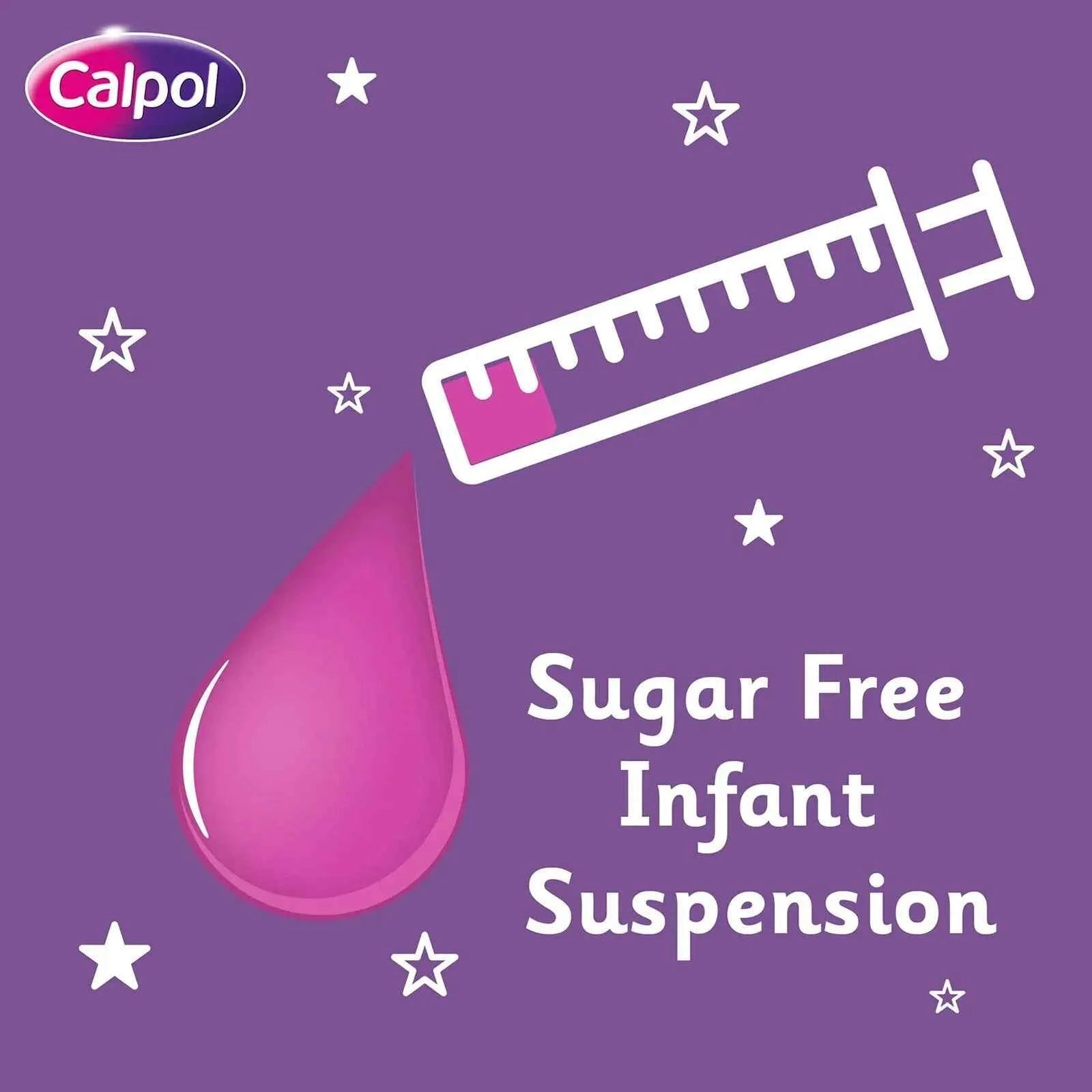 Calpol Sugar Free Infant Suspension Paracetamol Strawberry Flavour 100ml