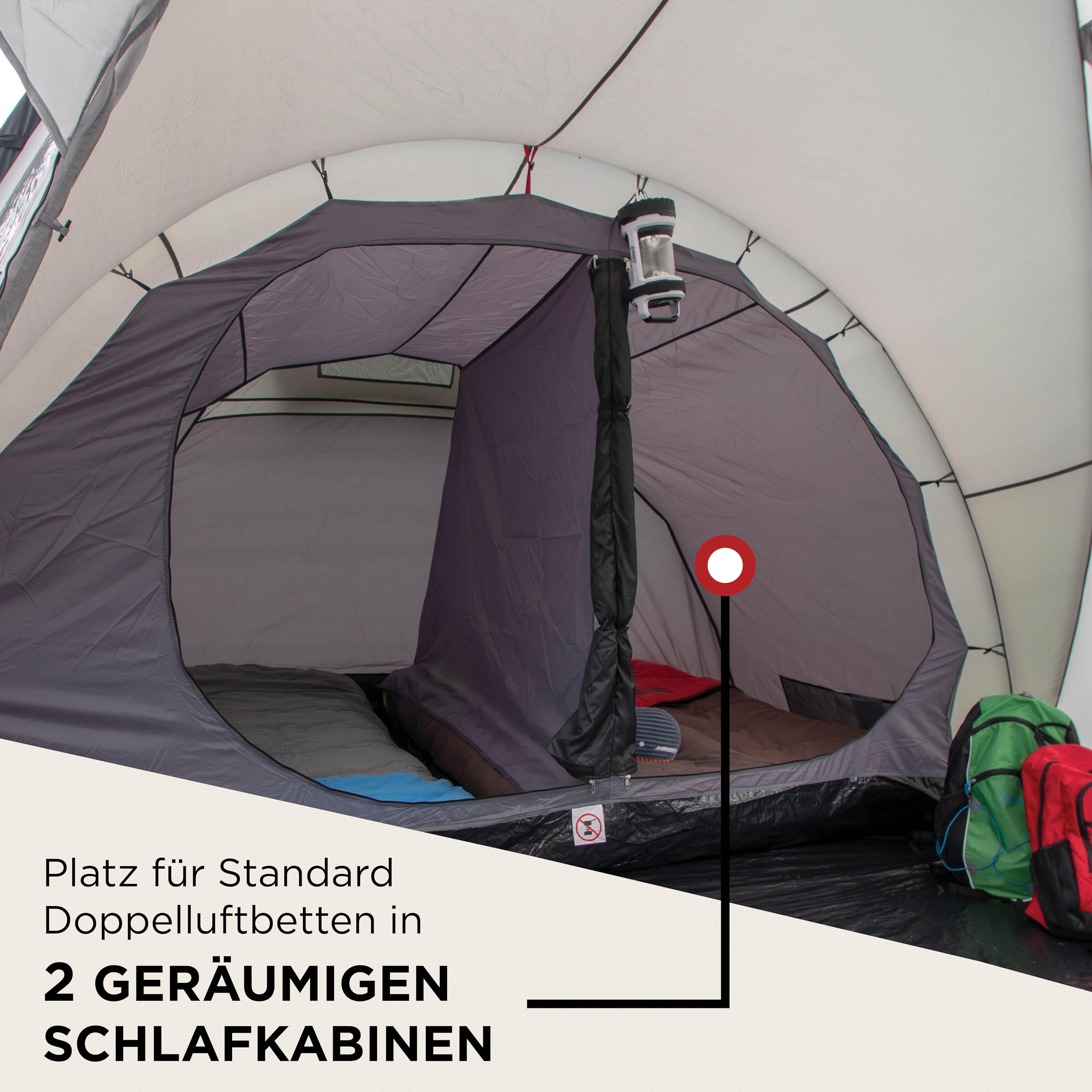 Coleman Waterfall 5 Family Tent | 5 Man Dome-Tunnel Hybrid Tent with Separate Living And Sleeping Area | Easy To Pitch | 5 Person Camping Tent | 3000mm Waterproof | with Sewn-in Groundsheet