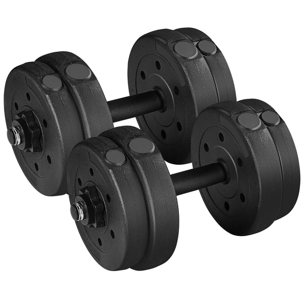 Yaheetech 30KG/25KG/20KG/15KG Adjustable Dumbbells Weight Lifting Training Set Dumbbells Set (sold as a pair) Home Gym Fitness for Men/Women