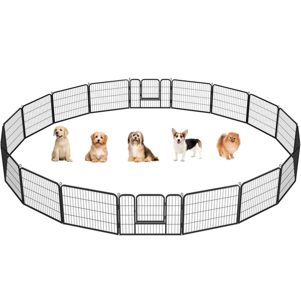 Yaheetech Lightweight Dog Playpen, 8 Panel 80cm Dog Fence Pet Exercise Pen Portable Puppy Play Pen Suitable for RV/Camping
