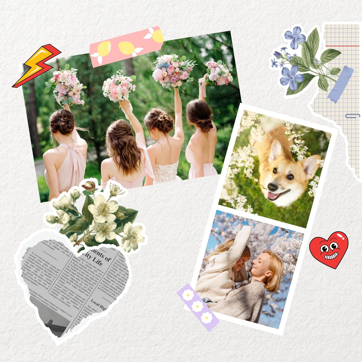 KODAK Mini 2 Retro 4PASS Portable Photo Printer (2.1x3.4 inches) Initial 8 Sheets + 60 Sheets Pack Bundle, White