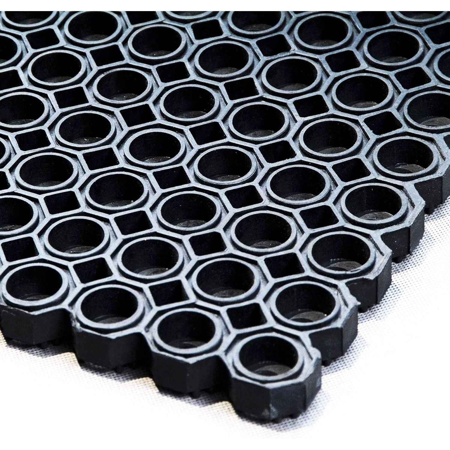 Ultralux Large Heavy Duty Rubber Floor Mat, Anti-Slip, 150x100cm, Drainage