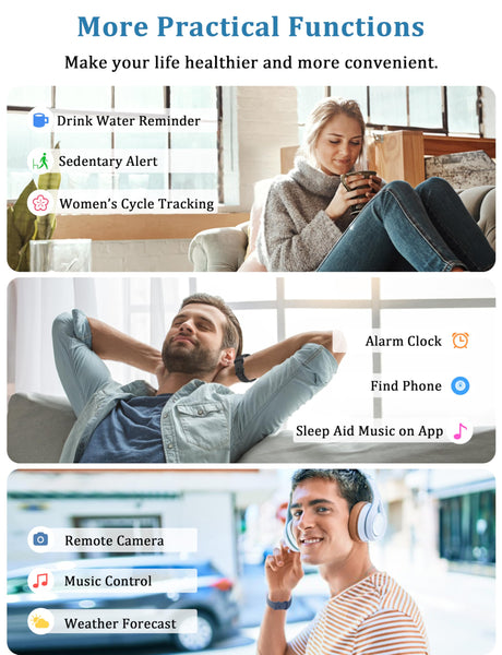 Smart Watch, Alexa Built-in, Answer/Make Calls 44mm Smartwatch Women Men, 1.83'' Sports Watch IP68 Waterproof, Heart Rate SpO2 Sleep Stress Monitor, Step Counter Watch for Android & iOS Phone