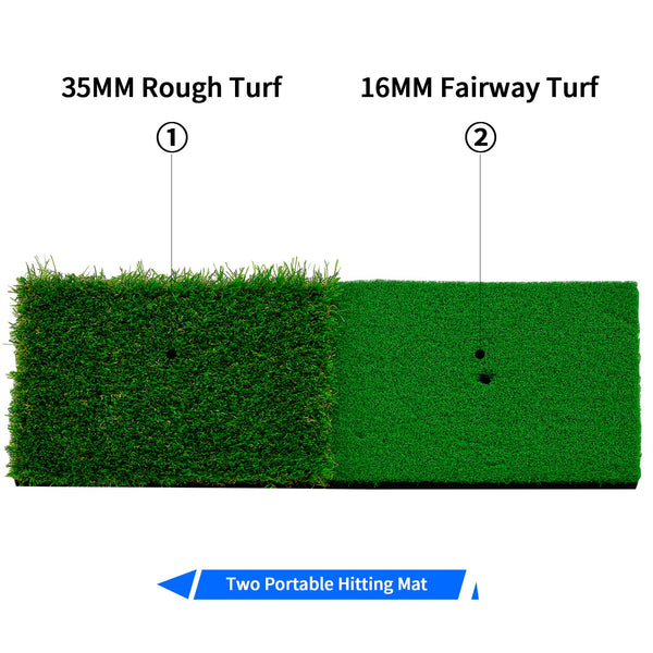 TTCB Sports Golf Chipping Net  Pop Up Simulator Hitting Net with 2 Turf Mat & 12 Foam Balls, Golfer Accessories for Backyard & Driving Range, Great