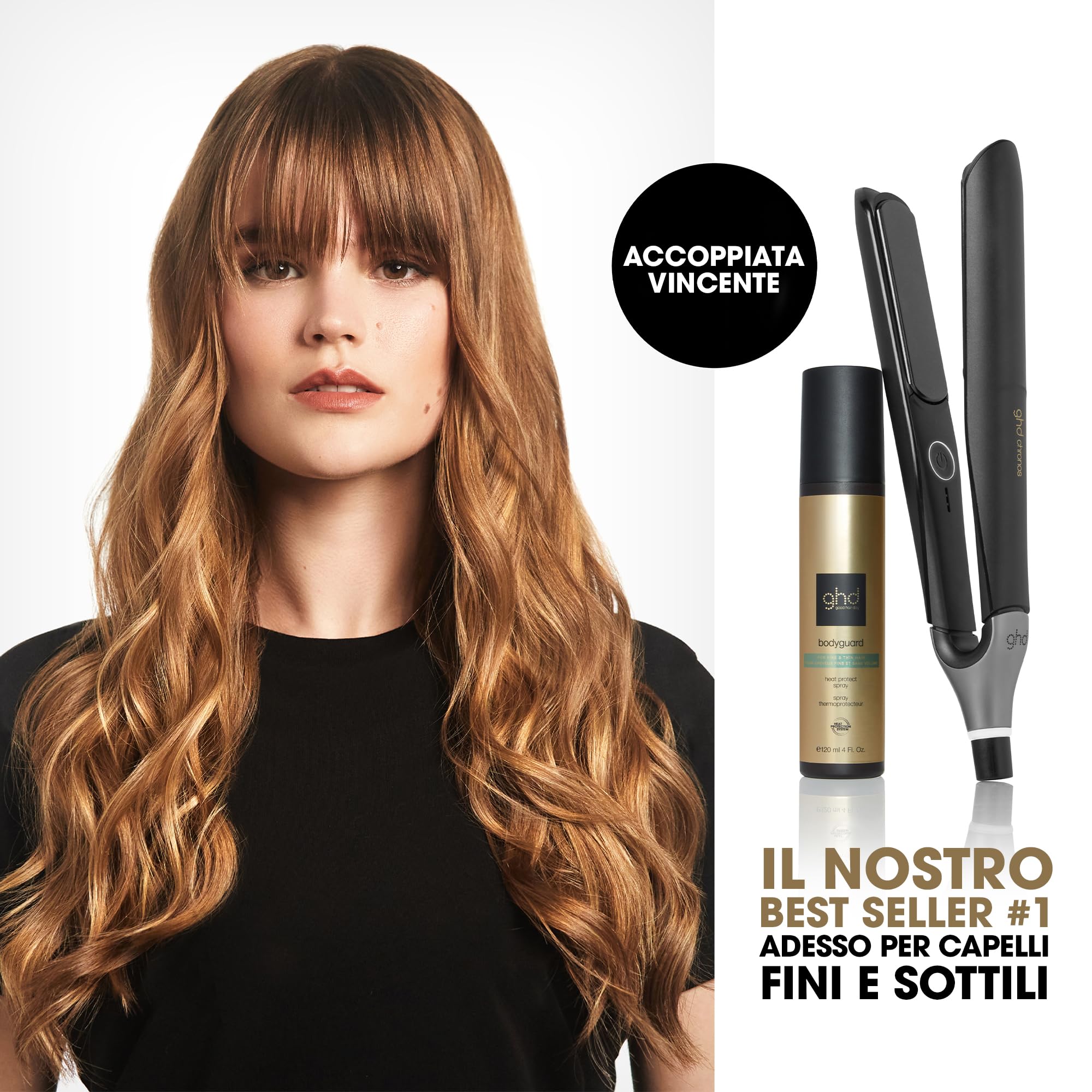 ghd Bodyguard Heat Protect Spray - Invisible & Lightweight Heat Protection, Protects Against Heat Damage, Hair Looks & Feels Healthier - 120ml