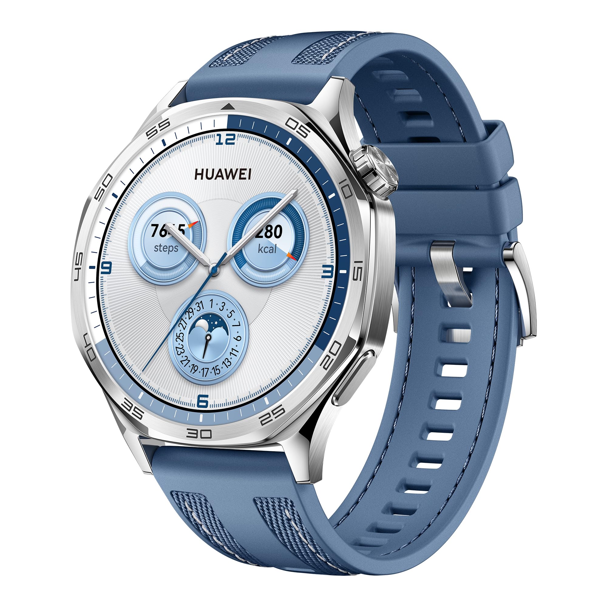 HUAWEI WATCH GT 5 46mm Smartwatch, Sharp-Edged Design, All-new Running and Cycling Sports, Health Tracking, up to 14 Days Battery Life, Compatible with iOS and Android, Blue