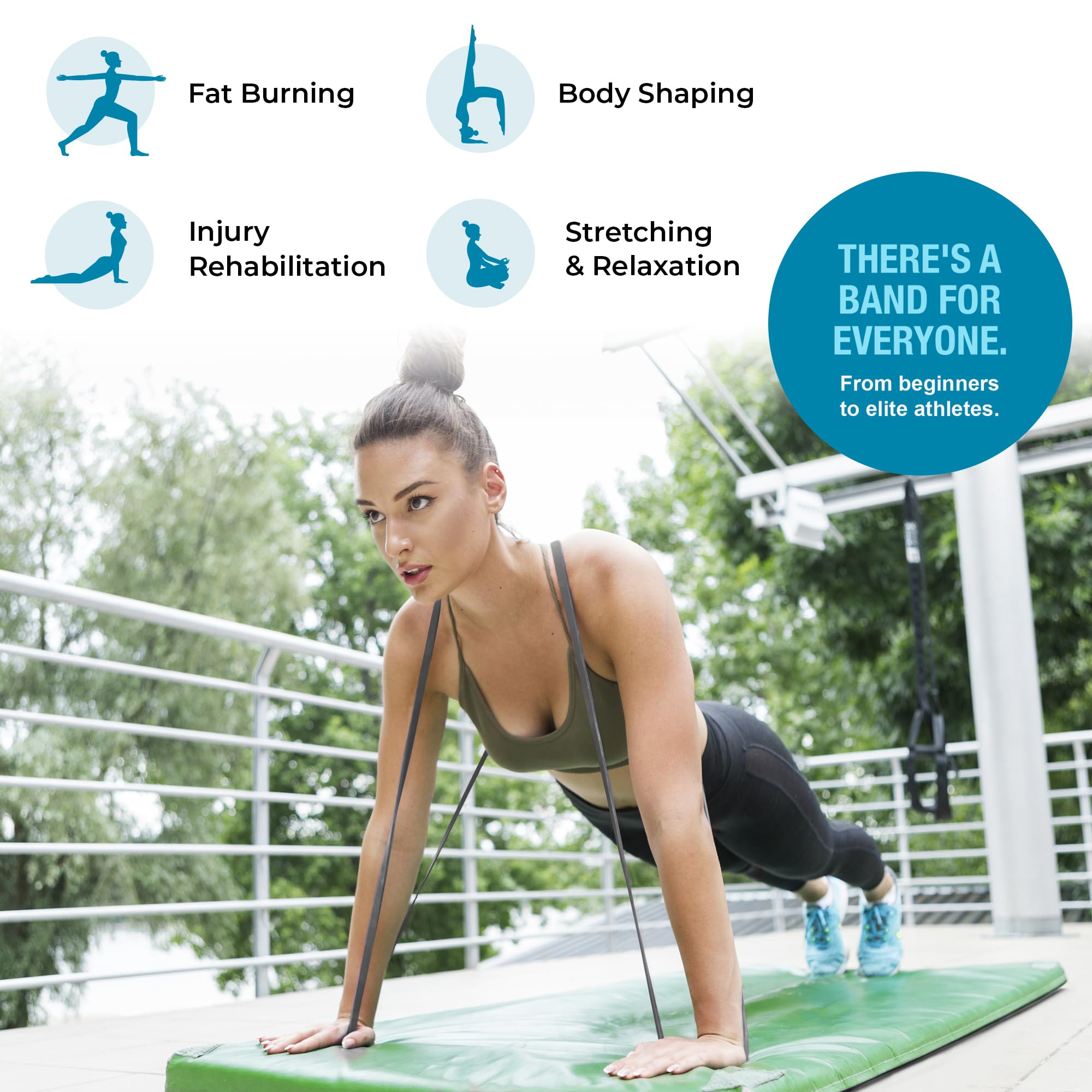 Beenax Resistance Bands Pull Up Assist Bands Set - Thick, Heavy Different Levels Workout Exercise Bands for CrossFit, Powerlifting, Muscle and