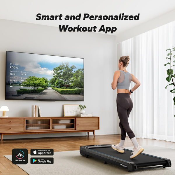 MERACH Walking Pad Treadmill for Home, Under Desk Treadmill, Walking Treadmills 3 in 1 for Home/Office, 265LBS Capacity, 2.75HP Portable Treadmills with Magnetic Remote Control, LED Display