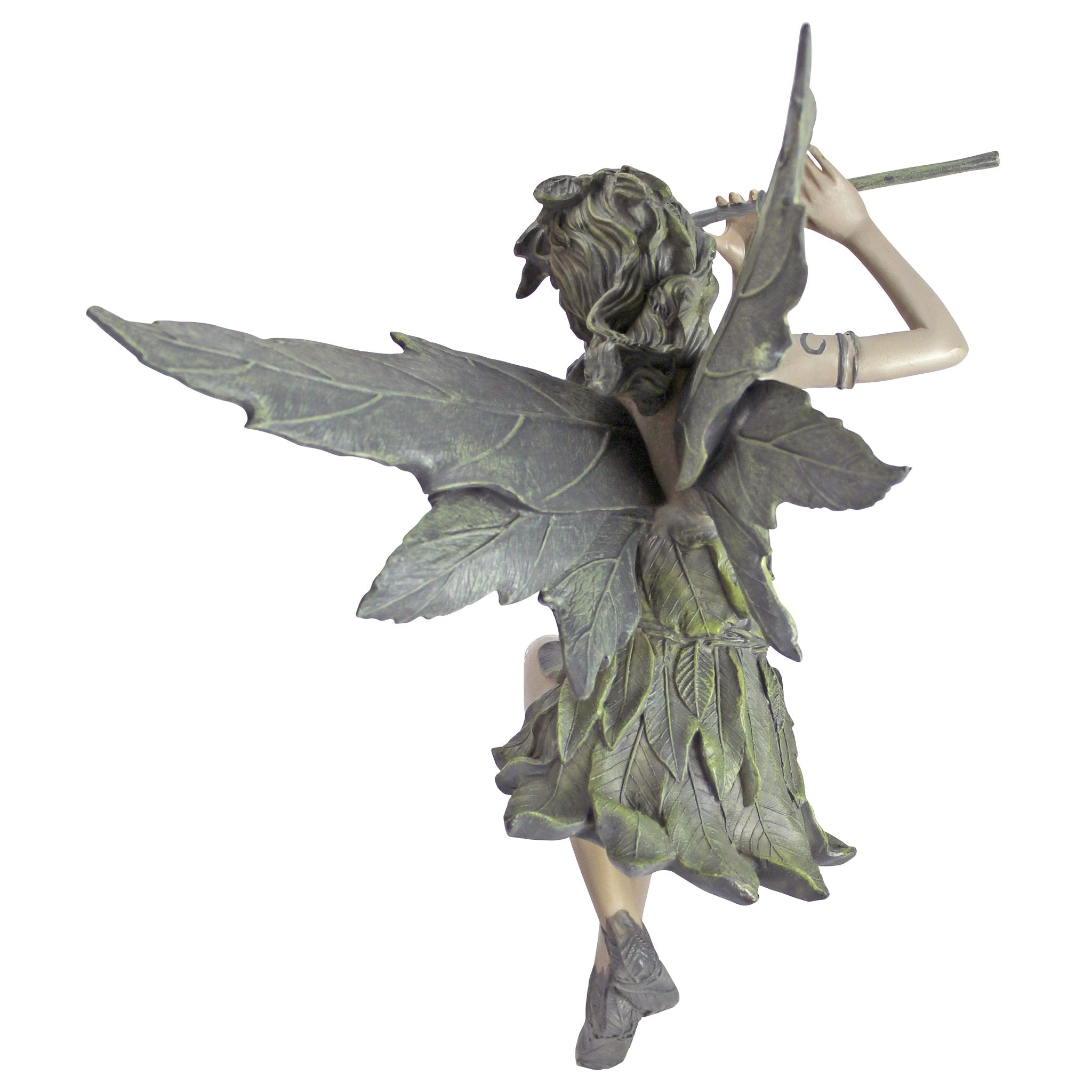 Design Toscano Fairy of the West Wind Sitting Garden Statue, 48.5 cm, Polyresin, Two Tone Stone