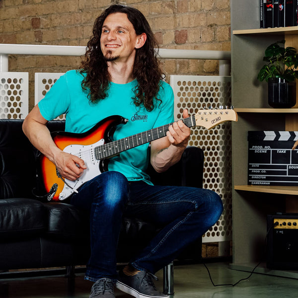 3rd Avenue XF Full Size 4/4 Electric Guitar Ultimate Kit with 10W Amp, Cable, Stand, Gig Bag, Strap, Spare Strings, Picks, Capo – Black