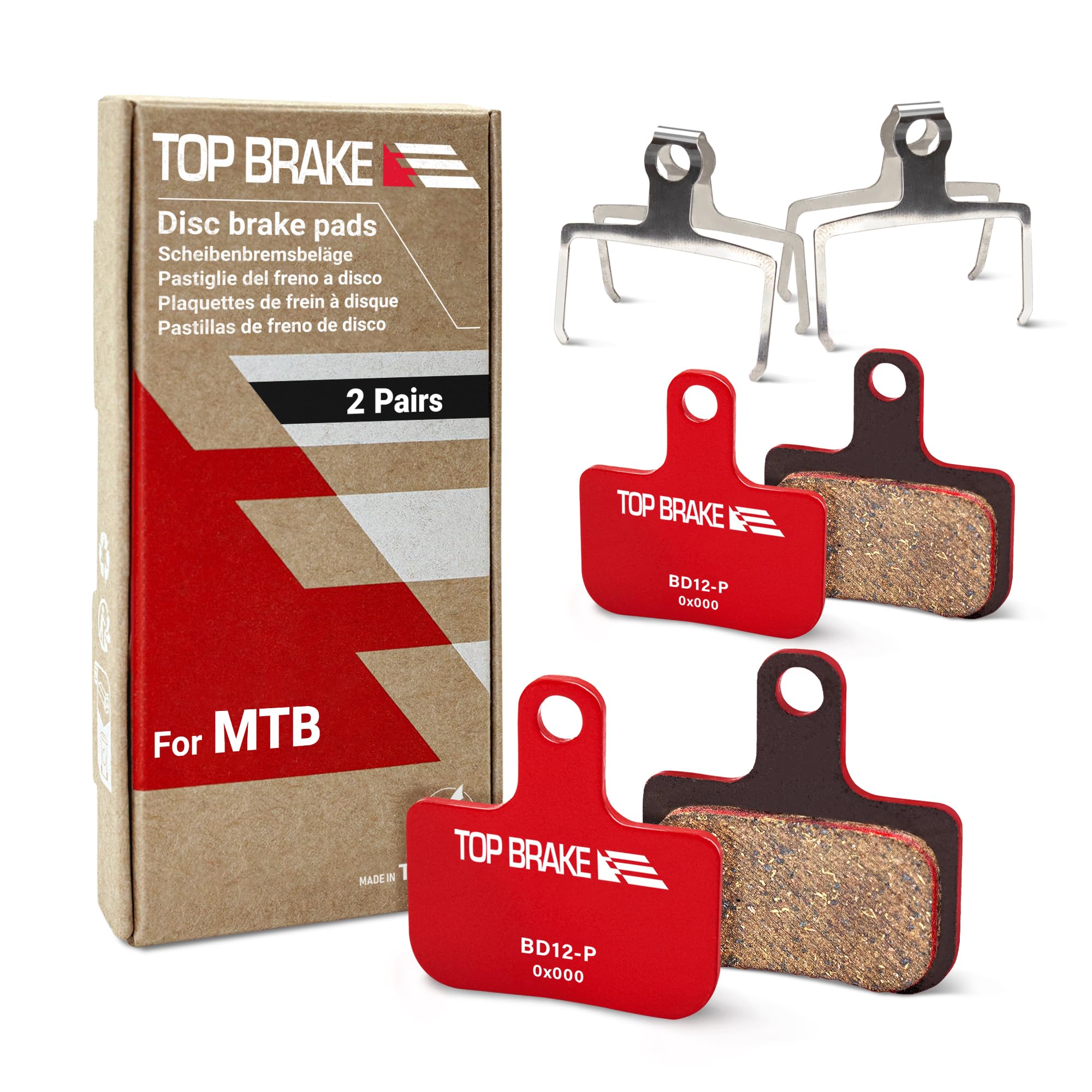TOP BRAKE 2 Pairs Disc Bike Brake Pads for SRAM Level Ultimate/Red/AXS Force Road and XC MTB Brake Set