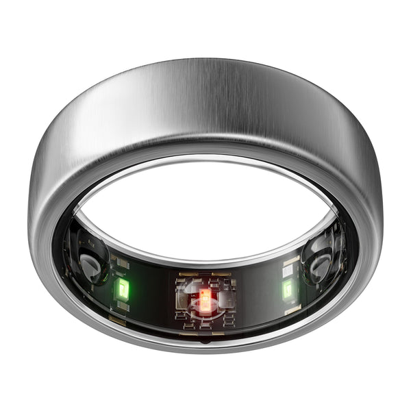 Oura Gen3 Horizon Smart Ring - Size 12, Brushed Titanium | Sleep, Heart Rate and Fitness Tracking Wearable - Up to 7 Day Battery Life - iOS/Android Compatible - Size First with Oura Sizing Kit